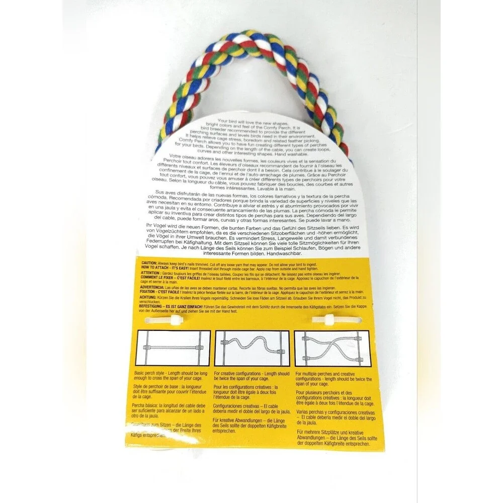 JW Comfy Perch Small Multicolor Bird Perch 21 Inches